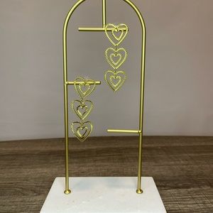 Triple Heart Earrings